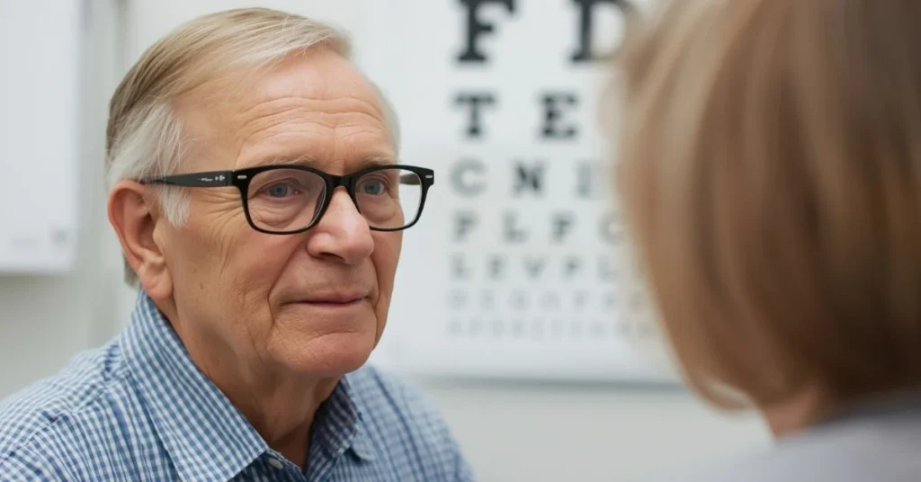 Senior Driver Taking a Vision Test