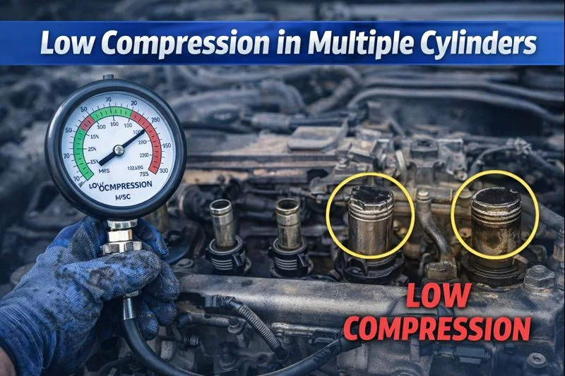 Low compression in multiple cylinders