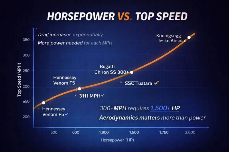 Speed graph of fastest car in the world
