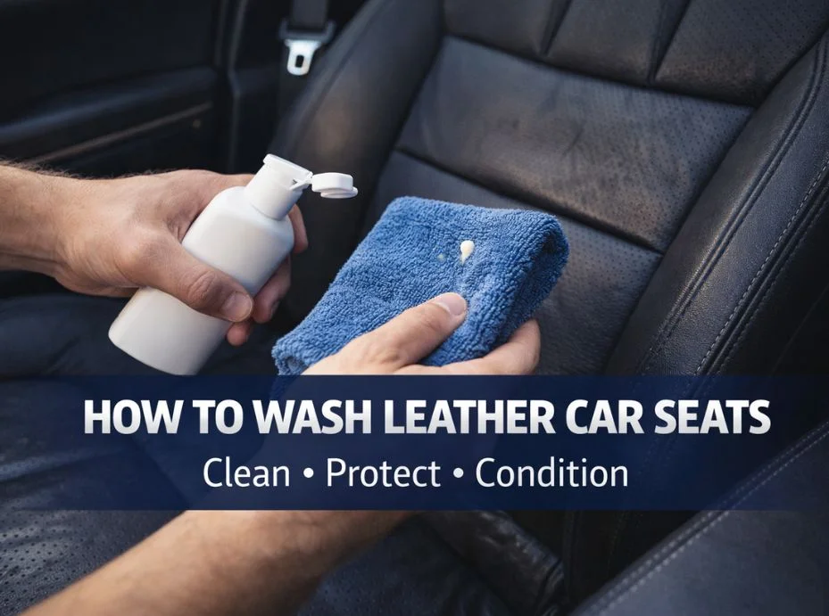 how to clean leather car seats