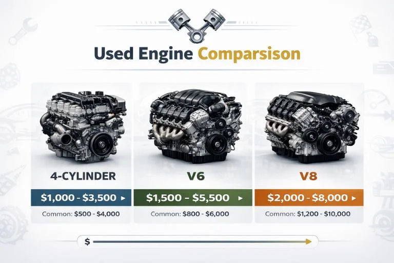 Used Engine Price Guide by Car Type Engine Price Comparison