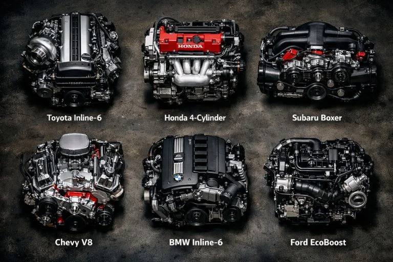 Most Reliable Car Engines Over 200K Miles: Complete Guide Most reliable car engines over 200k miles flat lay comparison